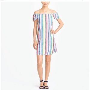 J.Crew Striped Off Shoulder Dress